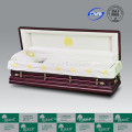 LUXES Chinese Design Burial Caskets Longevity-Crane Full Couch Caskets For Funeral